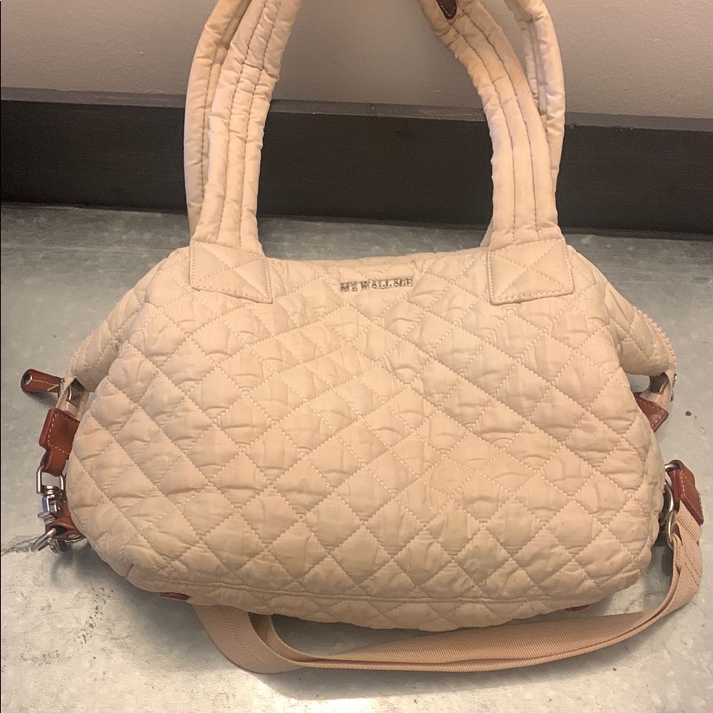 MZ Wallace Beige Quilted